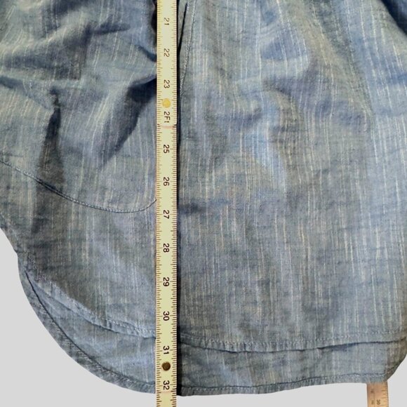 Seafolly Australia Boyfriend Beach Shirt Cover-Up XS Chambray‎ Blue Tunic - Picture 10 of 12